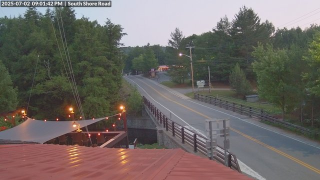 time-lapse frame, South Shore Rd, Inlet, NY webcam