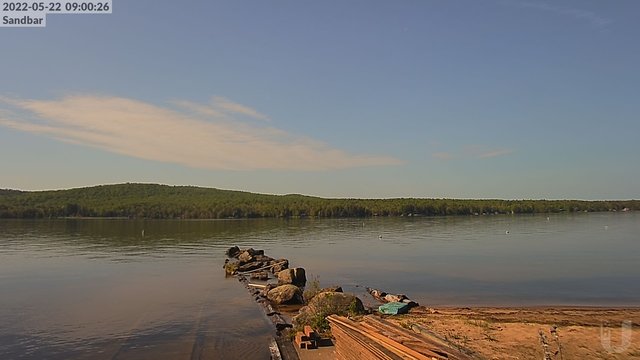time-lapse frame, 4th Lake Sandbar webcam