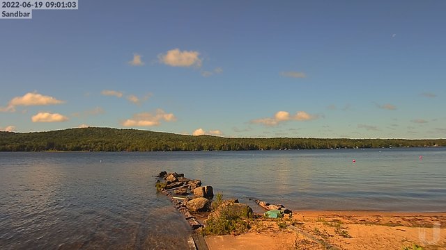 time-lapse frame, 4th Lake Sandbar webcam