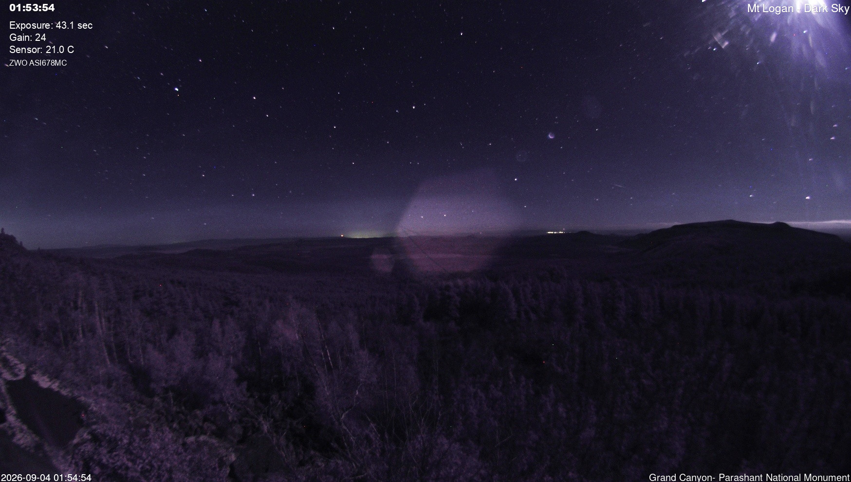 view from Mt Logan - Dark Sky on 2026-09-04