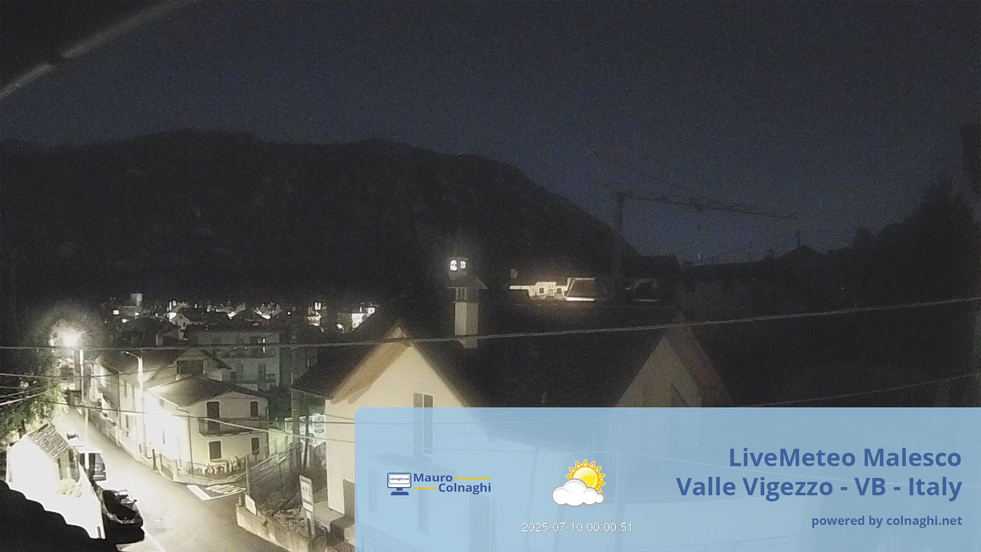 time-lapse frame, Malesco webcam