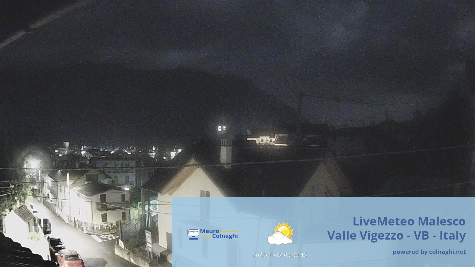 time-lapse frame, Malesco webcam