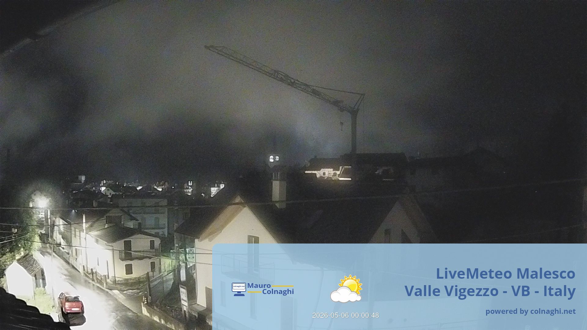 time-lapse frame, Malesco webcam