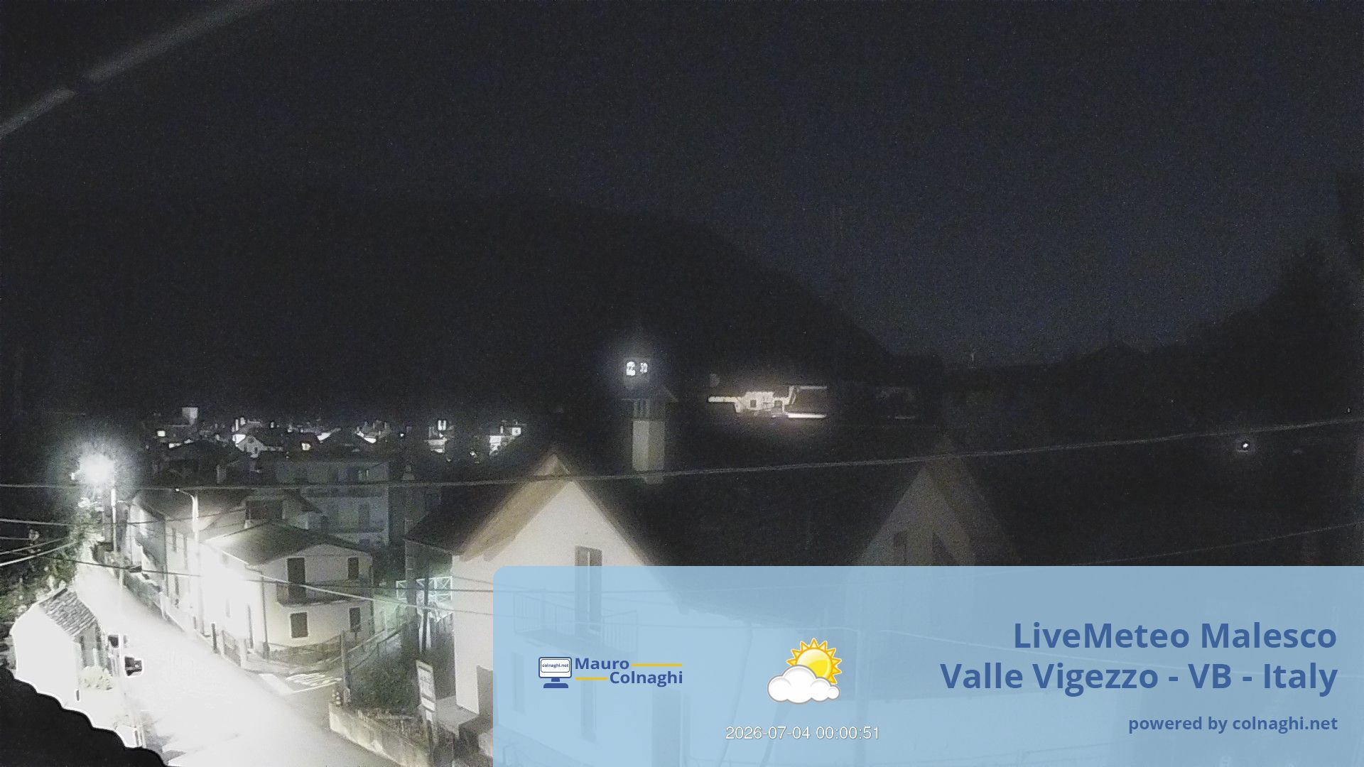 time-lapse frame, Malesco webcam