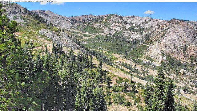 view from Palisades Tahoe Far East Top on 2026-08-26