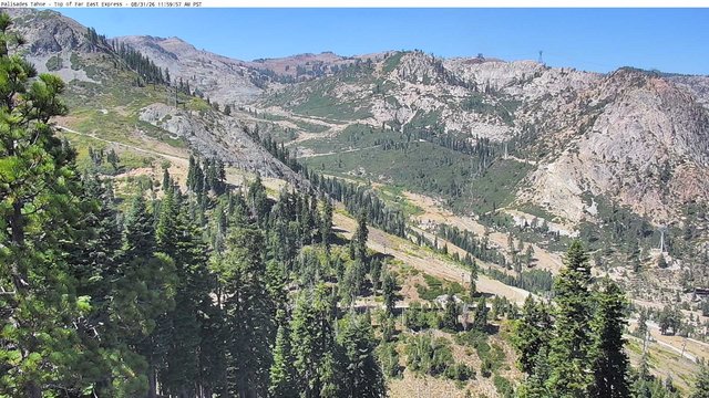 view from Palisades Tahoe Far East Top on 2026-08-31
