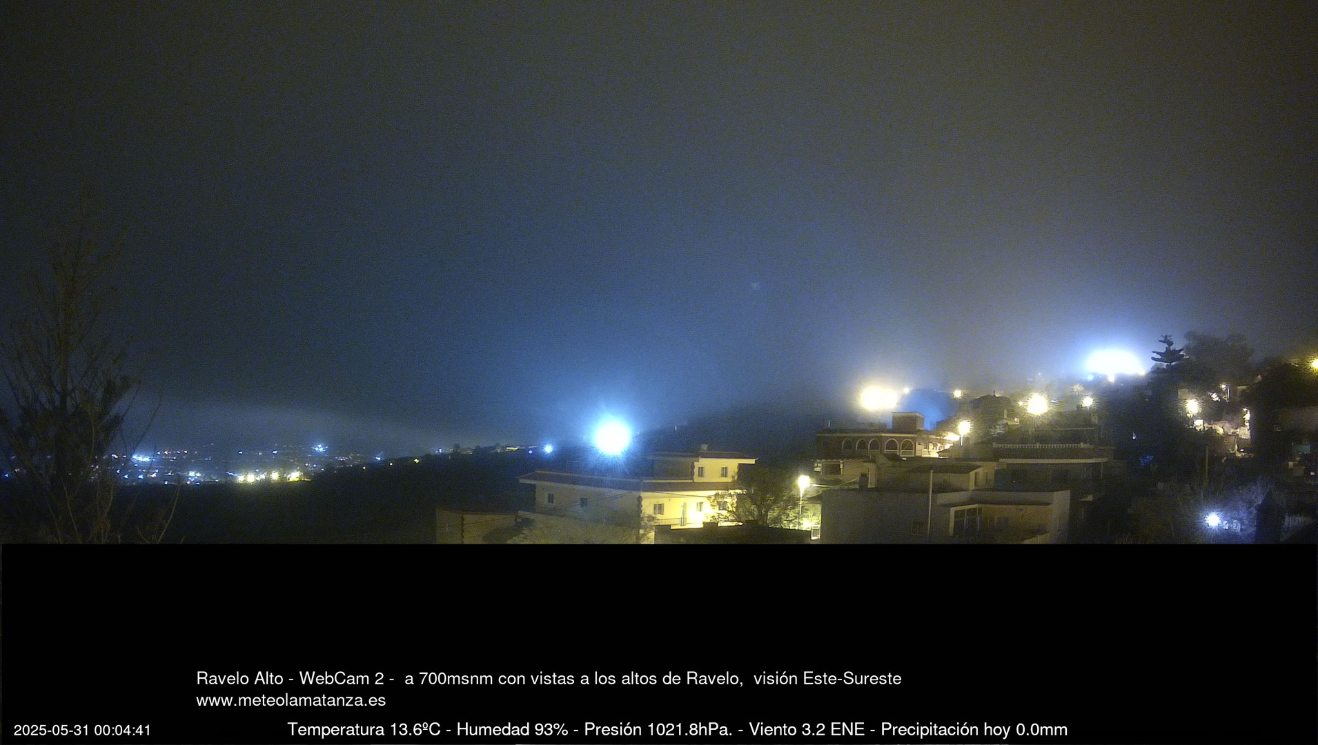 time-lapse frame, Ravelo, visión E-SE, 428msnm webcam