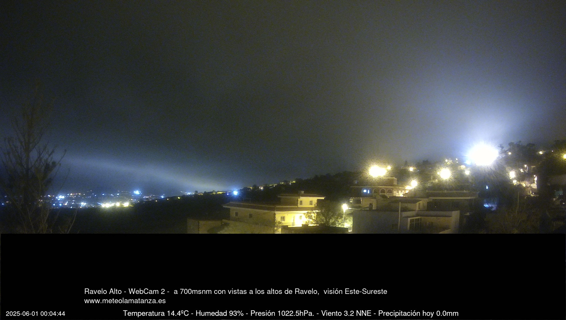 time-lapse frame, Ravelo, visión E-SE, 428msnm webcam