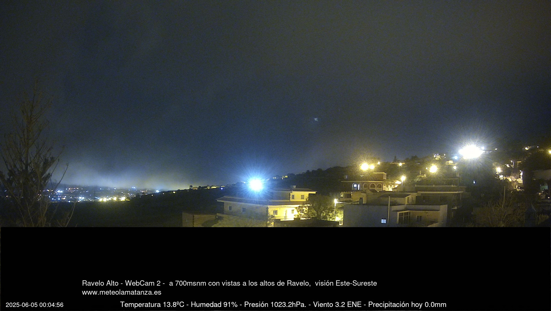 time-lapse frame, Ravelo, visión E-SE, 428msnm webcam