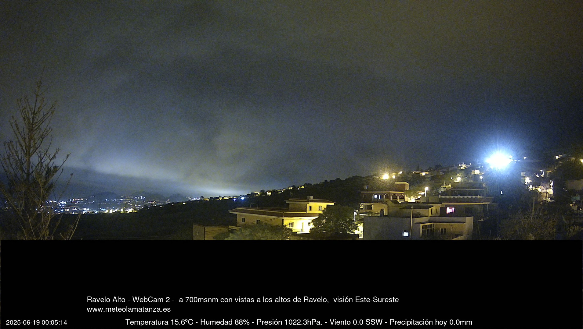 time-lapse frame, Ravelo, visión E-SE, 428msnm webcam