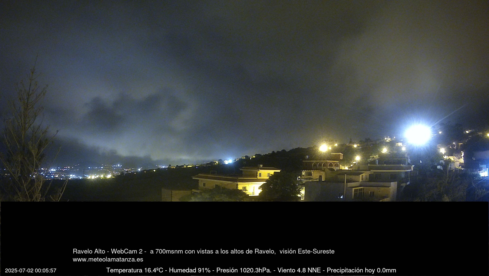 time-lapse frame, Ravelo, visión E-SE, 428msnm webcam