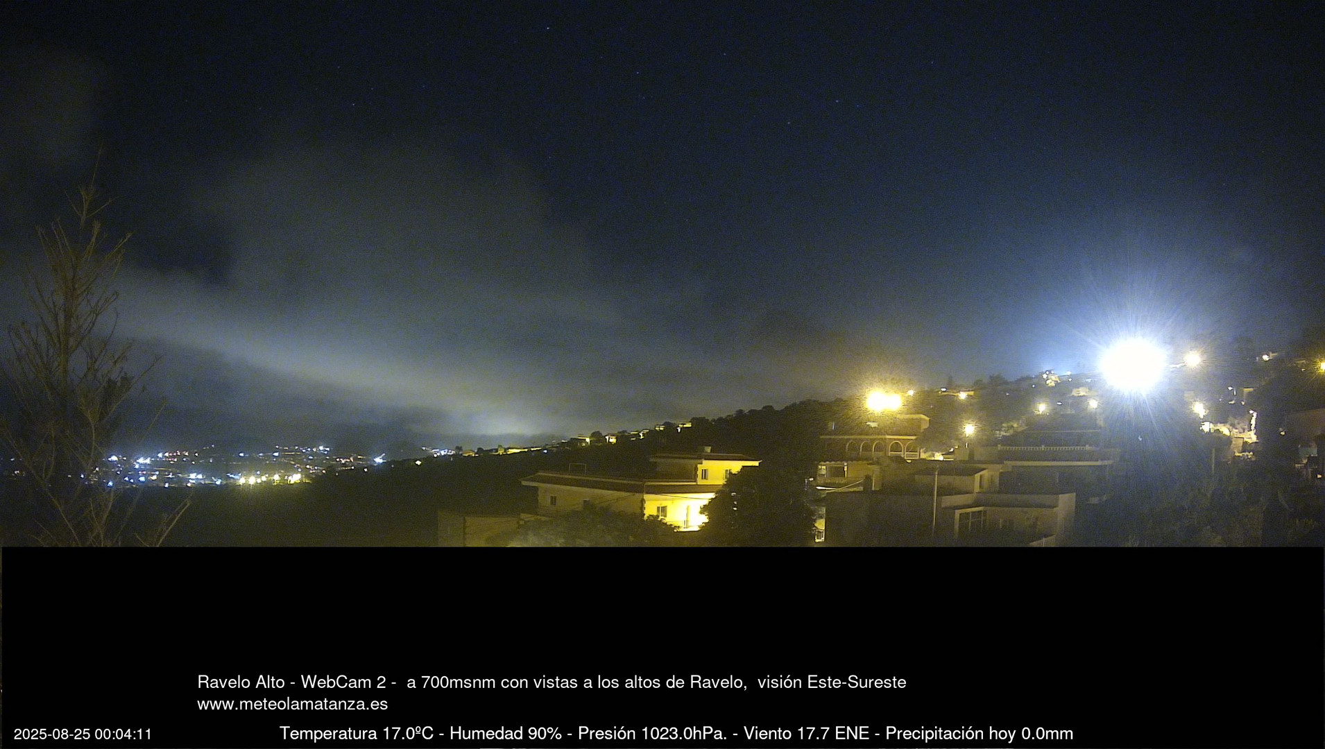time-lapse frame, Ravelo, visión E-SE, 428msnm webcam