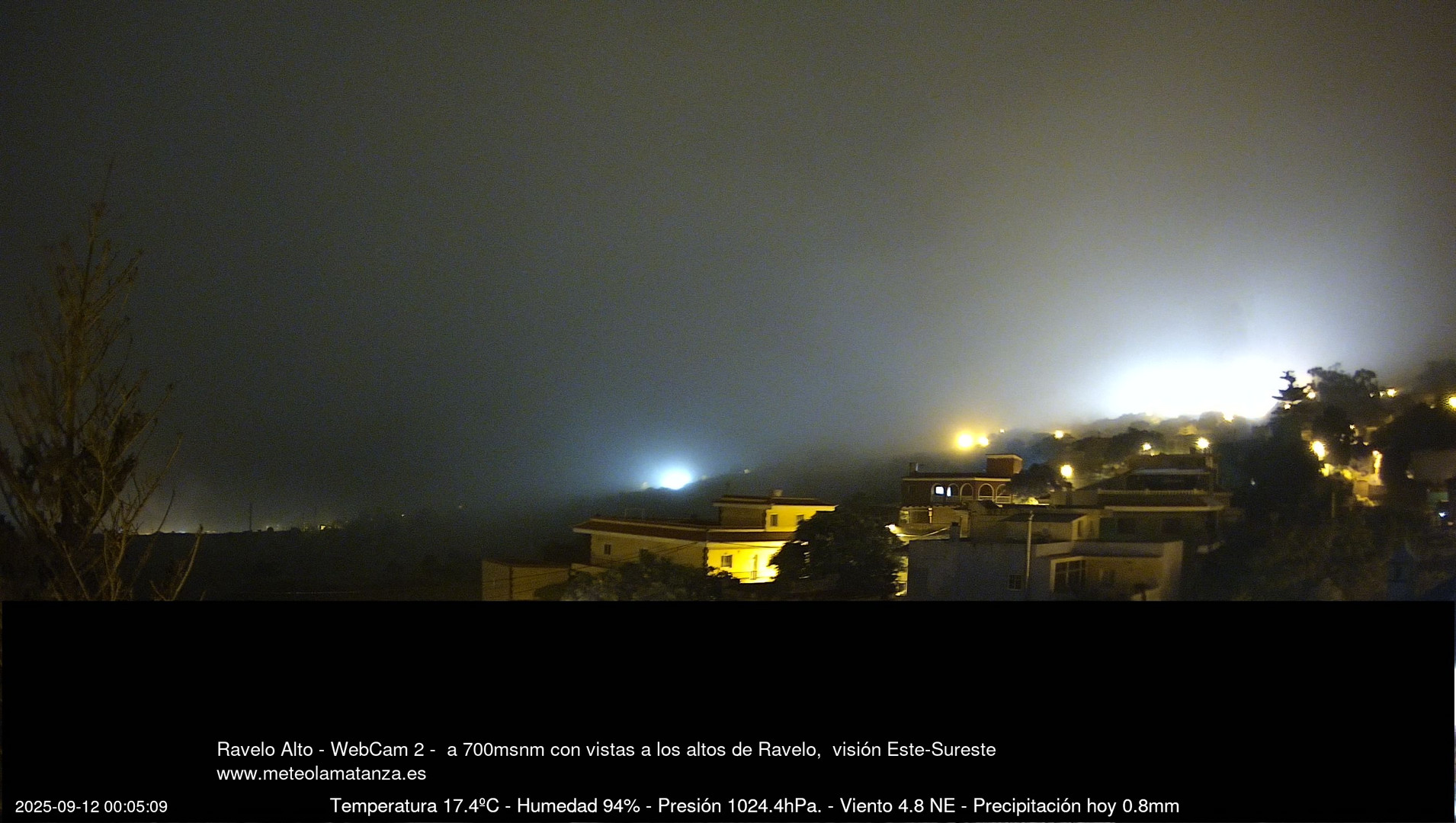 time-lapse frame, Ravelo, visión E-SE, 428msnm webcam