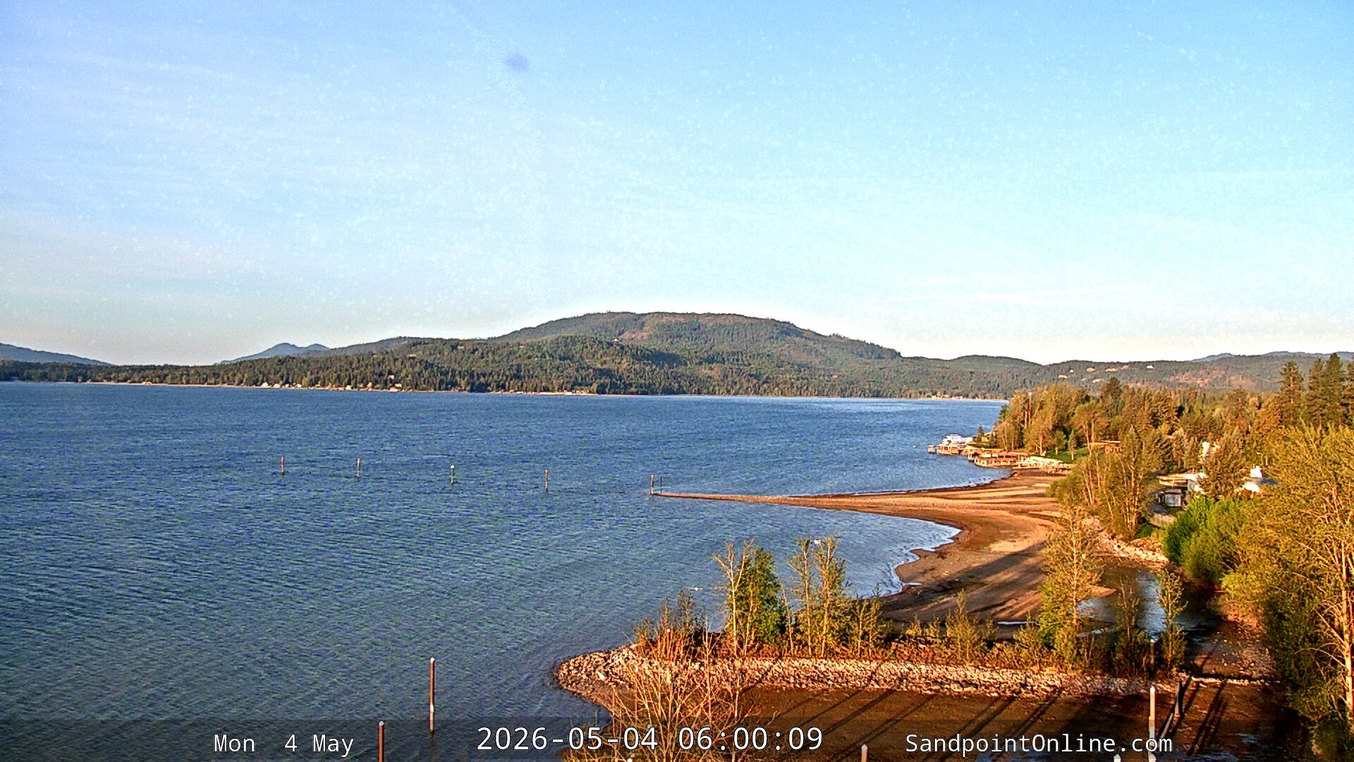 time-lapse frame, Sandpoint Online - Lake Pend Oreille webcam