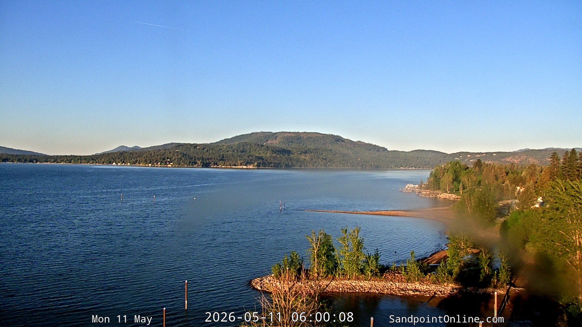 time-lapse frame, Sandpoint Online - Lake Pend Oreille webcam