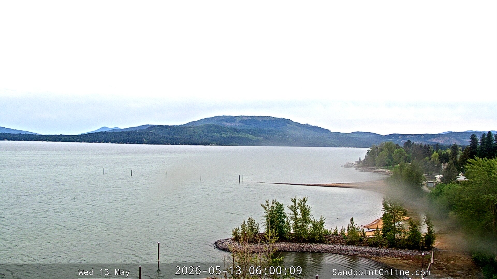 time-lapse frame, Sandpoint Online - Lake Pend Oreille webcam