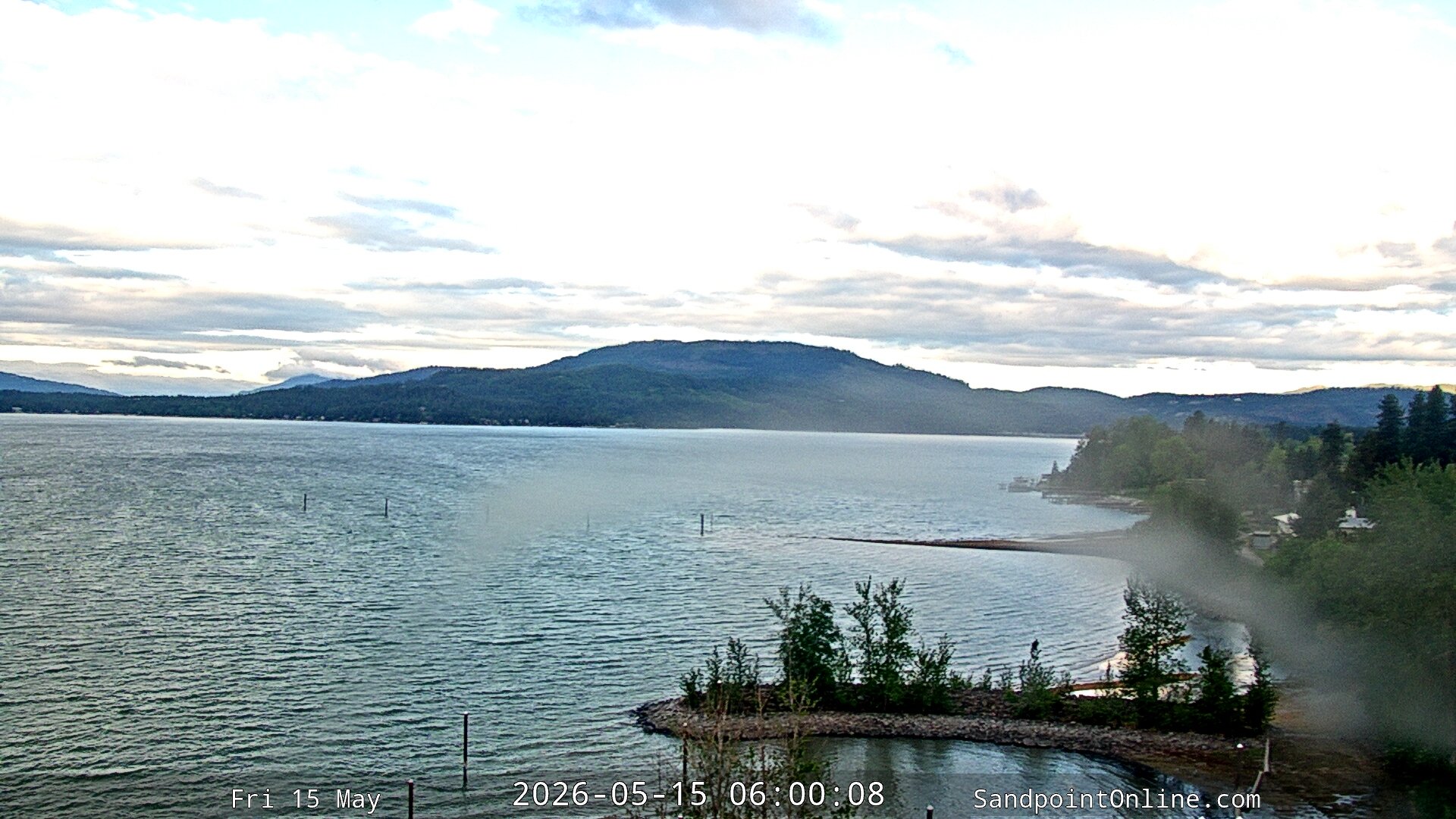 time-lapse frame, Sandpoint Online - Lake Pend Oreille webcam