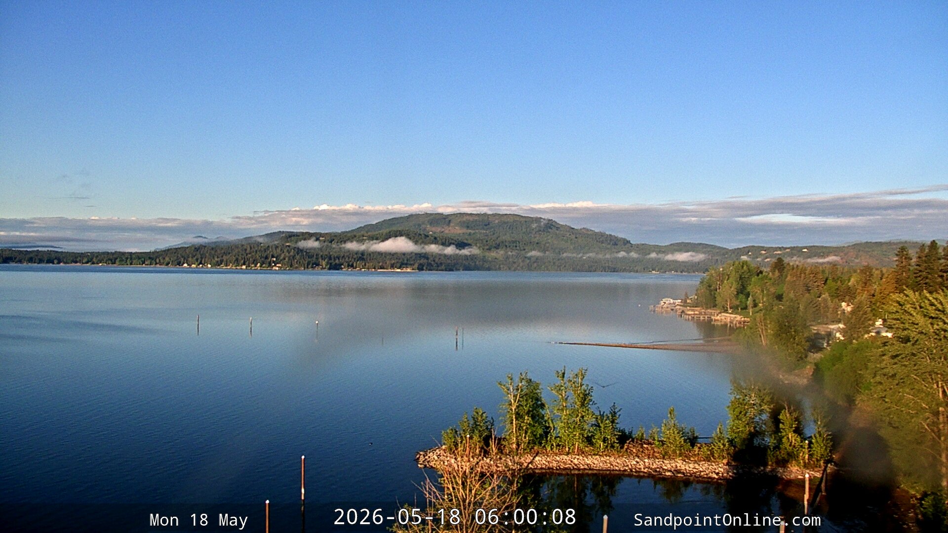 time-lapse frame, Sandpoint Online - Lake Pend Oreille webcam