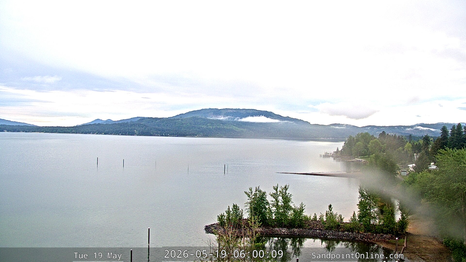 time-lapse frame, Sandpoint Online - Lake Pend Oreille webcam