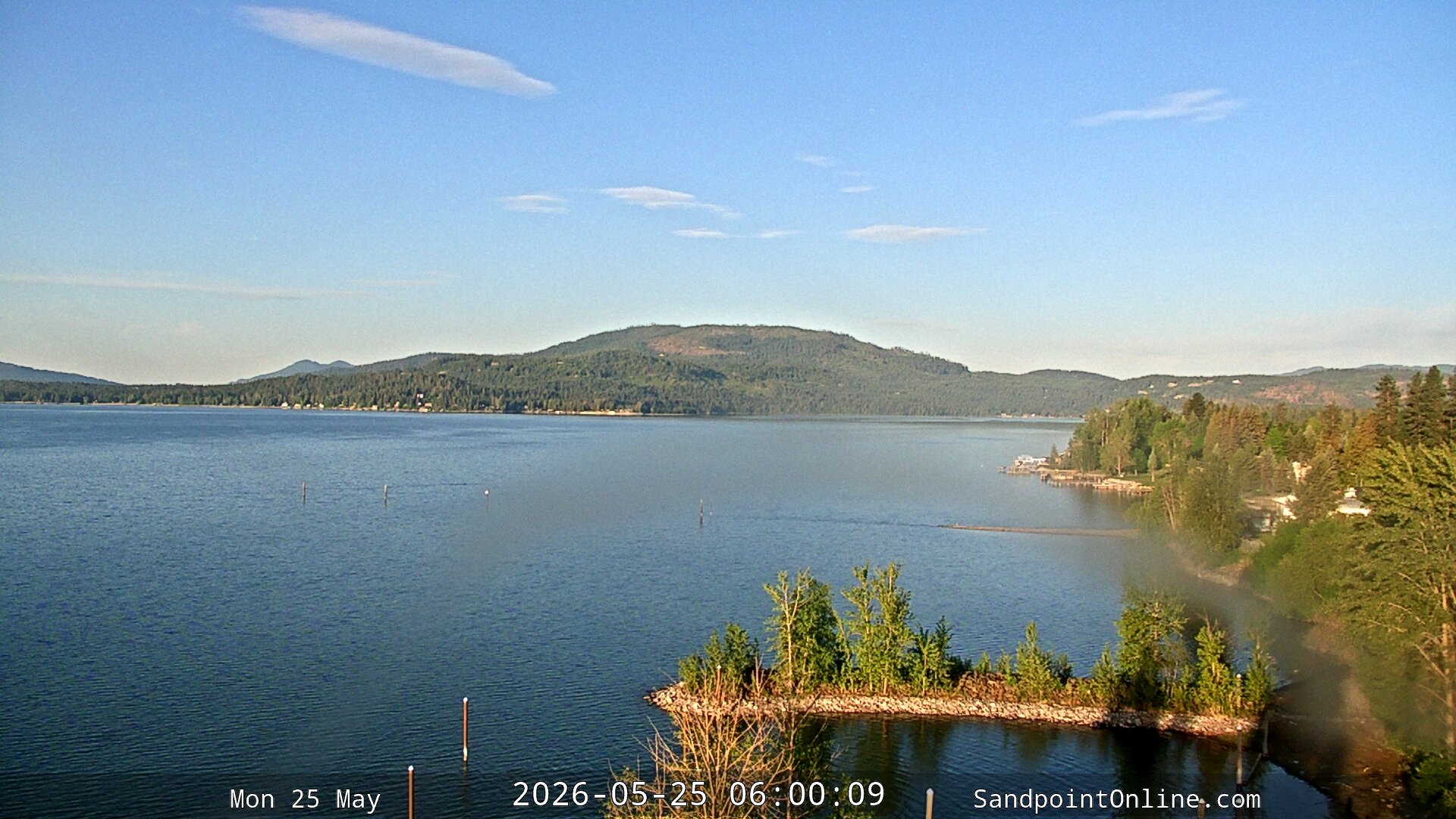 time-lapse frame, Sandpoint Online - Lake Pend Oreille webcam
