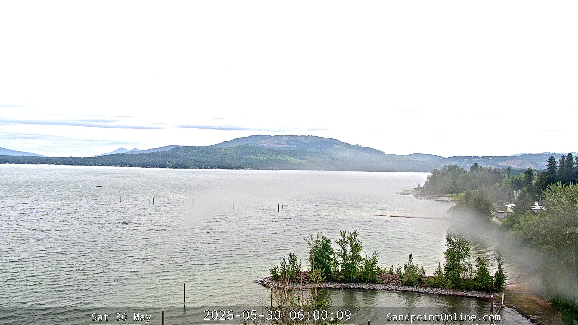 time-lapse frame, Sandpoint Online - Lake Pend Oreille webcam