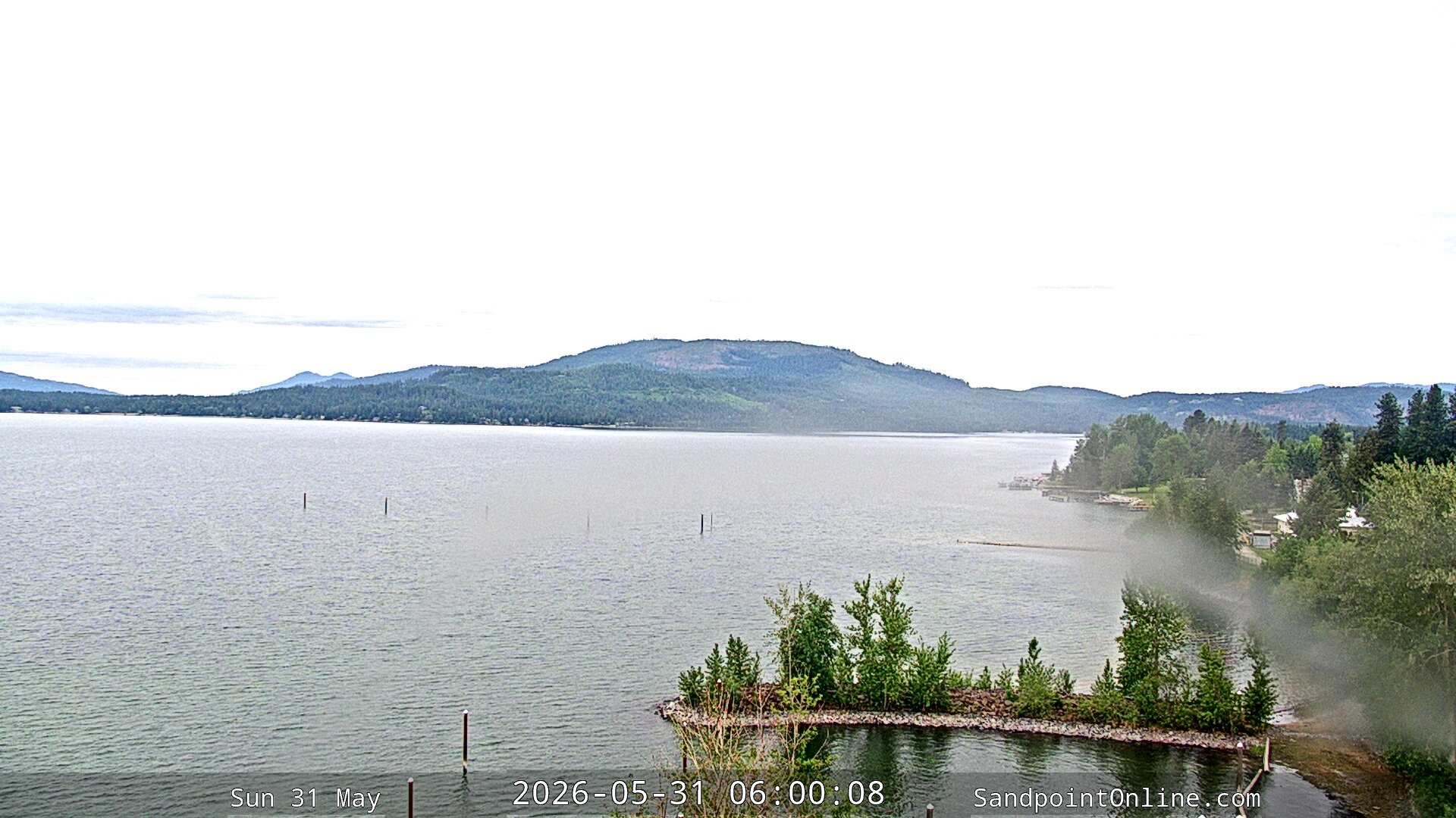 time-lapse frame, Sandpoint Online - Lake Pend Oreille webcam