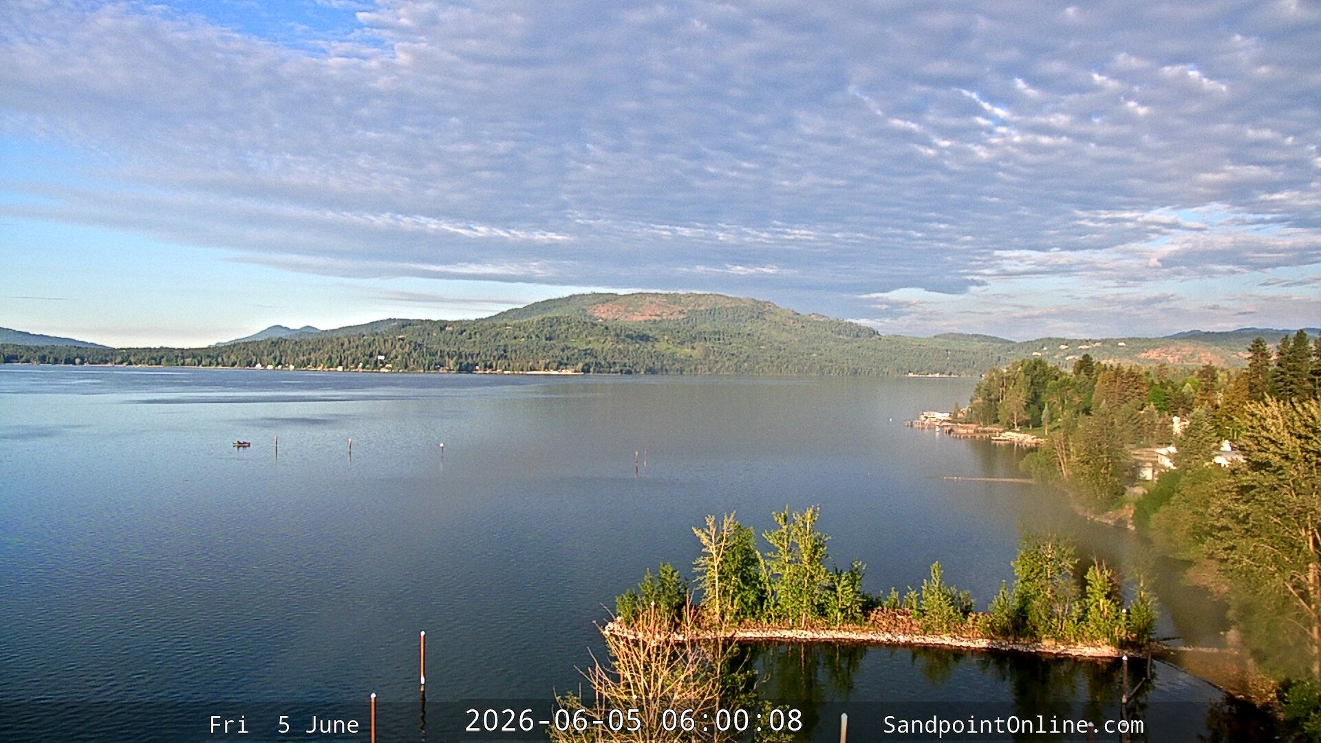 time-lapse frame, Sandpoint Online - Lake Pend Oreille webcam