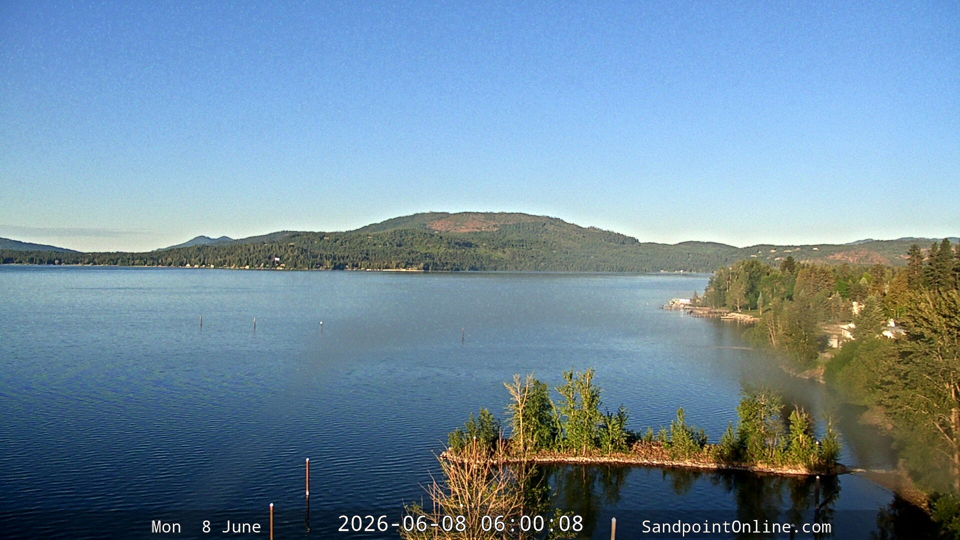 time-lapse frame, Sandpoint Online - Lake Pend Oreille webcam