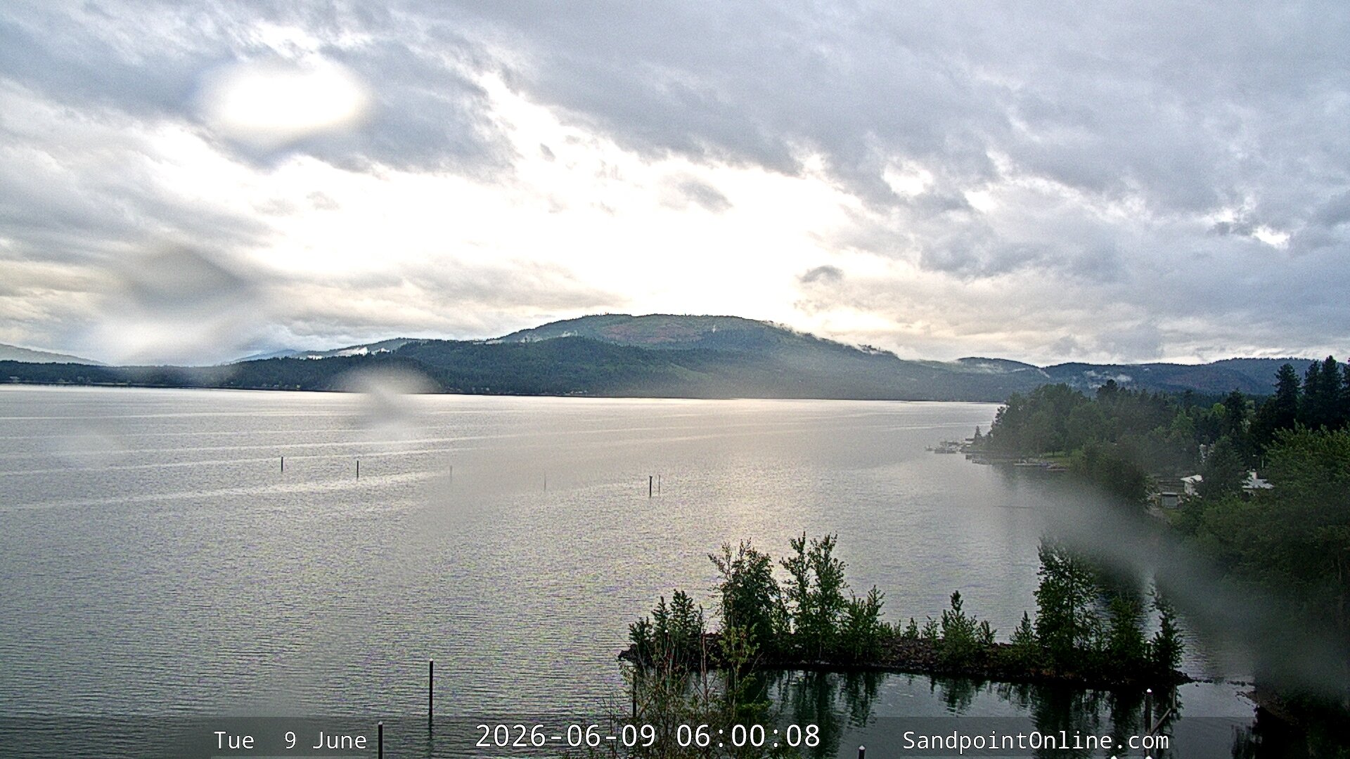 time-lapse frame, Sandpoint Online - Lake Pend Oreille webcam