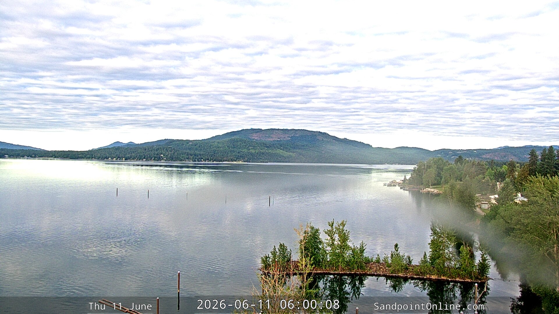time-lapse frame, Sandpoint Online - Lake Pend Oreille webcam