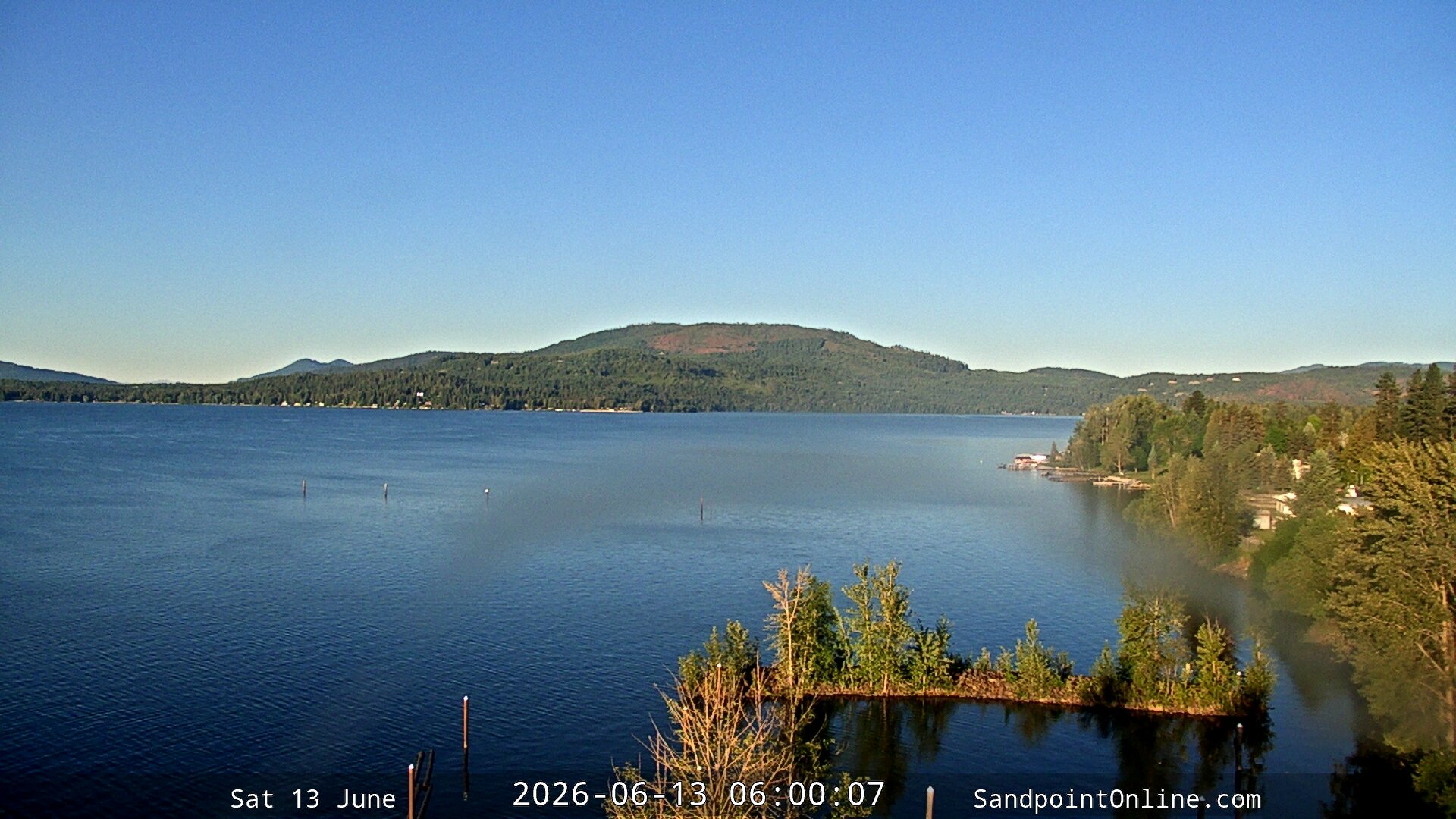 time-lapse frame, Sandpoint Online - Lake Pend Oreille webcam