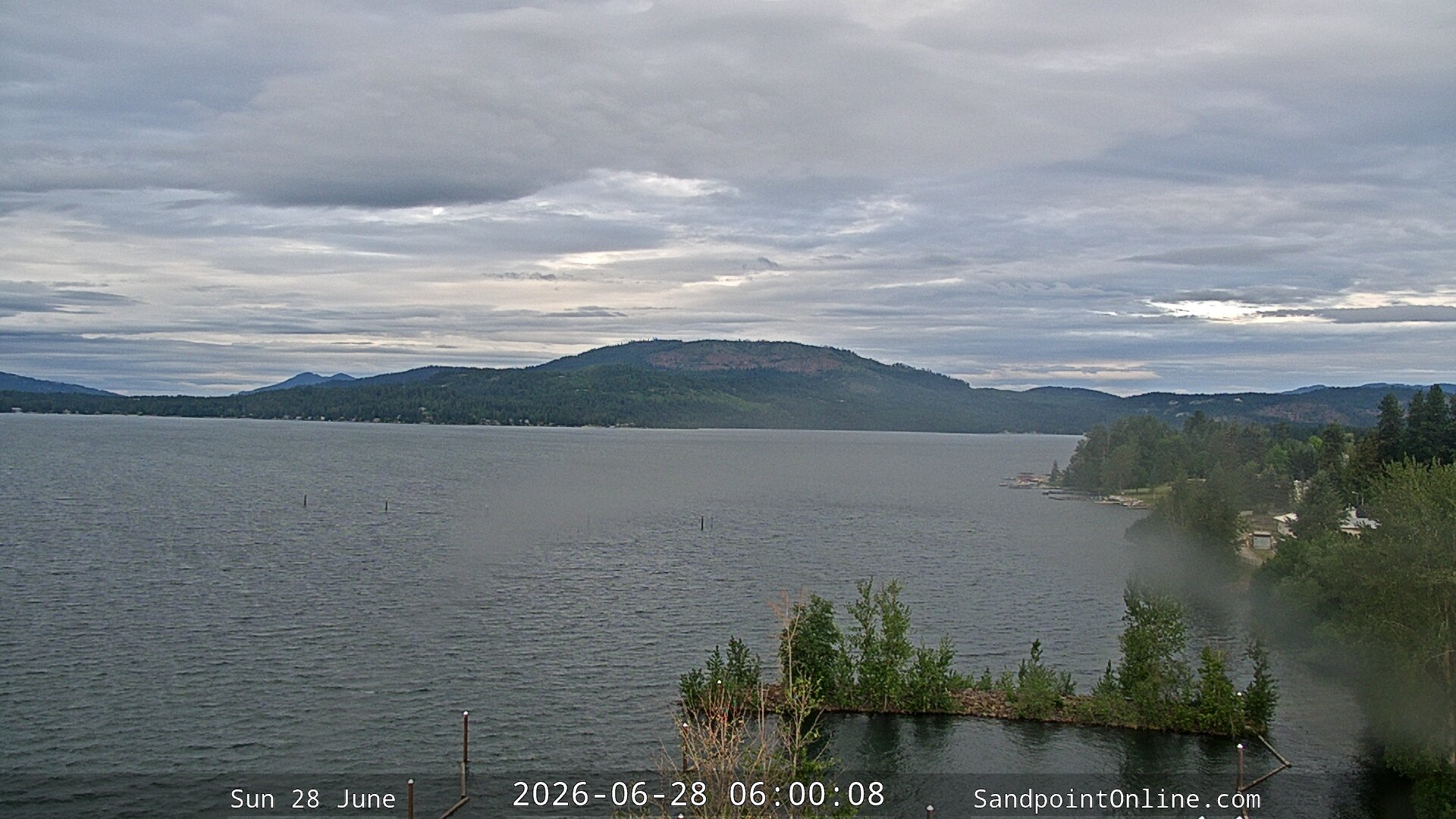 time-lapse frame, Sandpoint Online - Lake Pend Oreille webcam