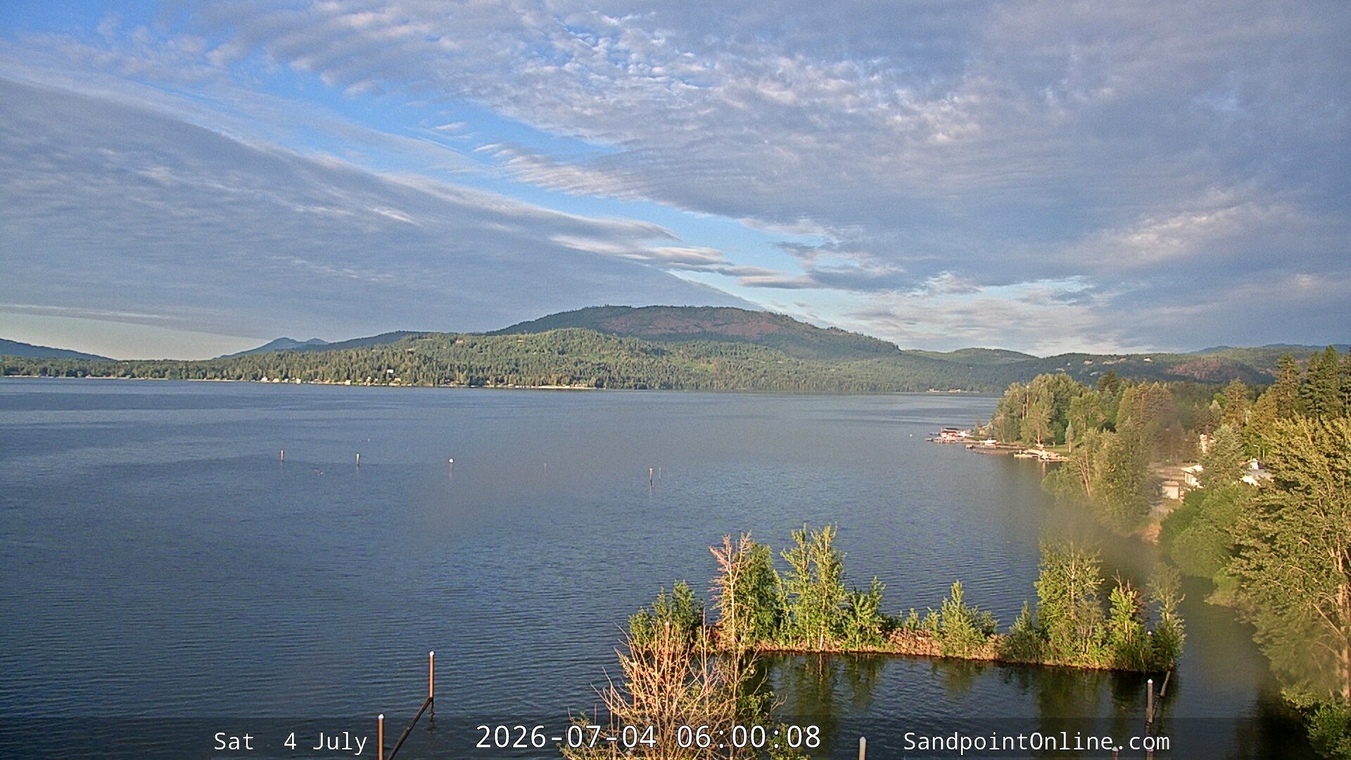 time-lapse frame, Sandpoint Online - Lake Pend Oreille webcam