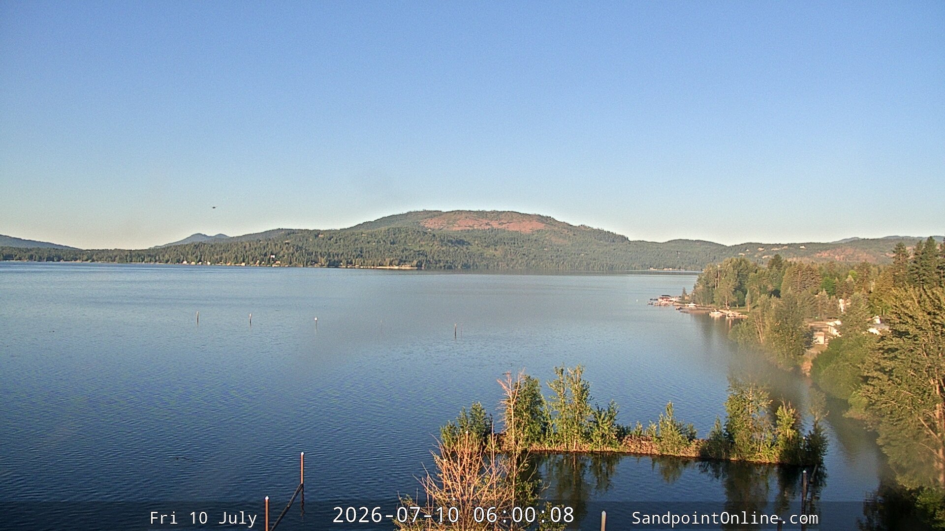time-lapse frame, Sandpoint Online - Lake Pend Oreille webcam