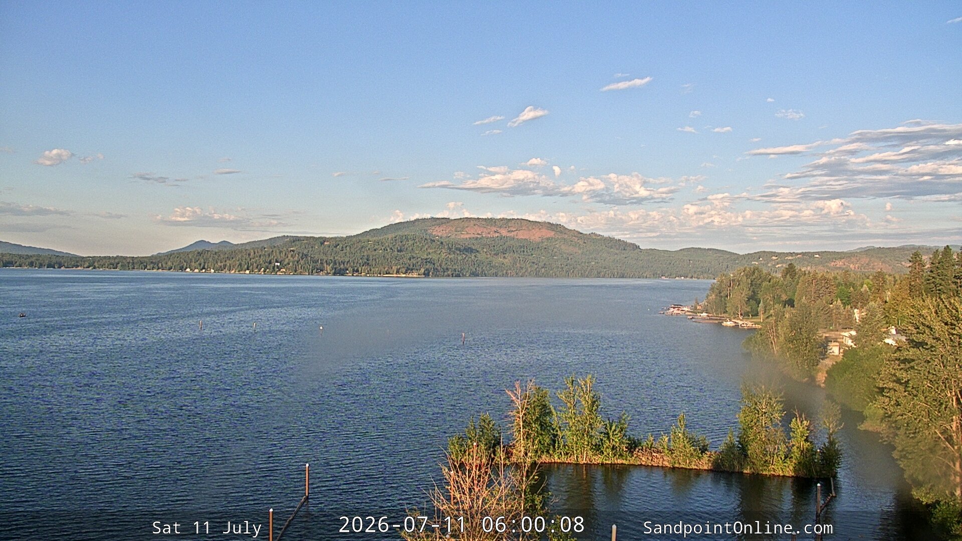 time-lapse frame, Sandpoint Online - Lake Pend Oreille webcam