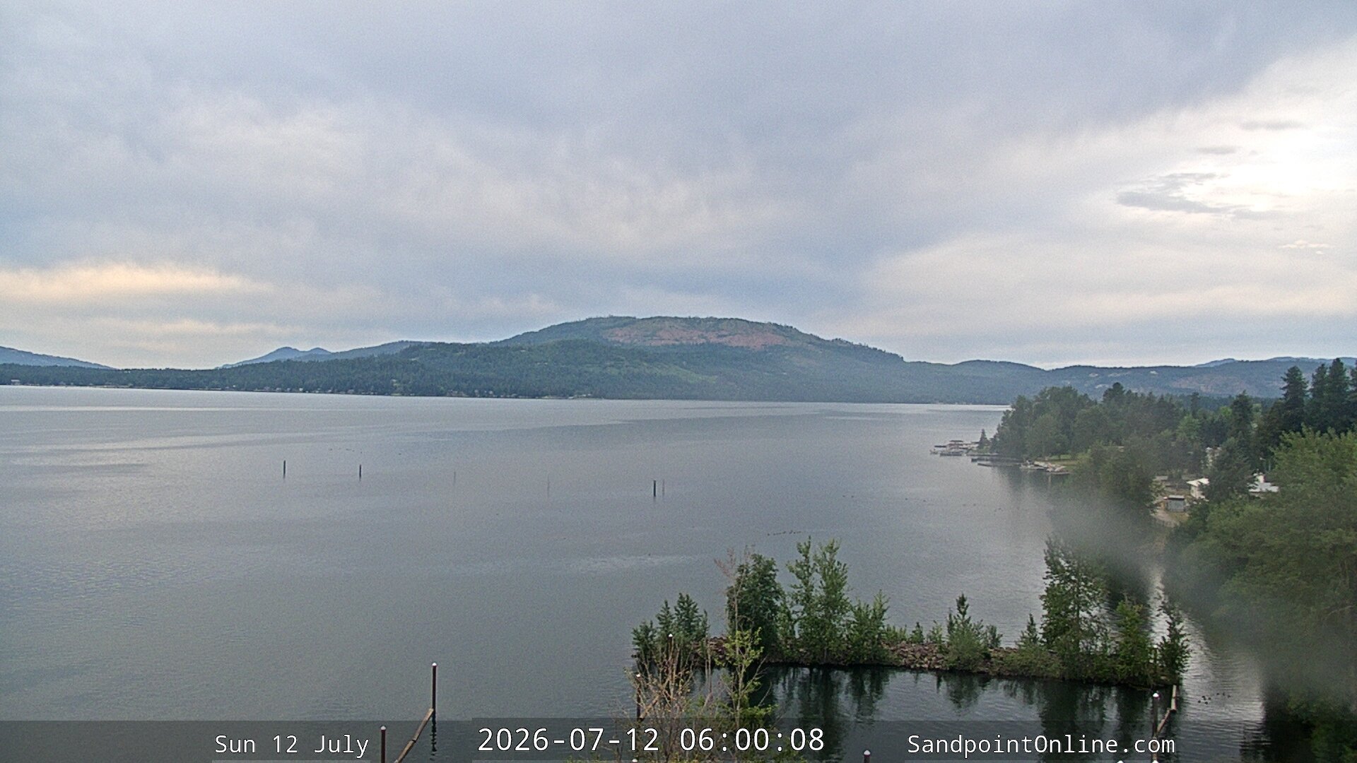 time-lapse frame, Sandpoint Online - Lake Pend Oreille webcam