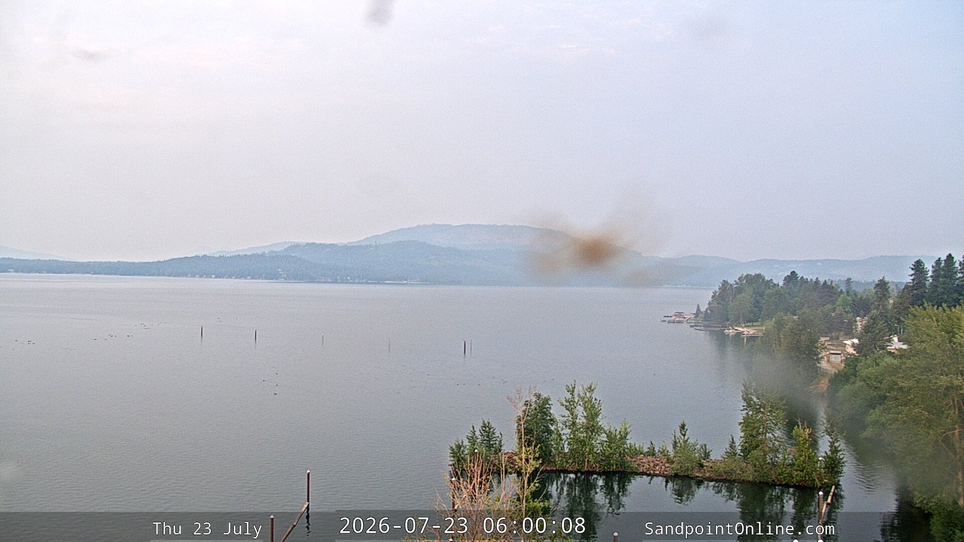time-lapse frame, Sandpoint Online - Lake Pend Oreille webcam