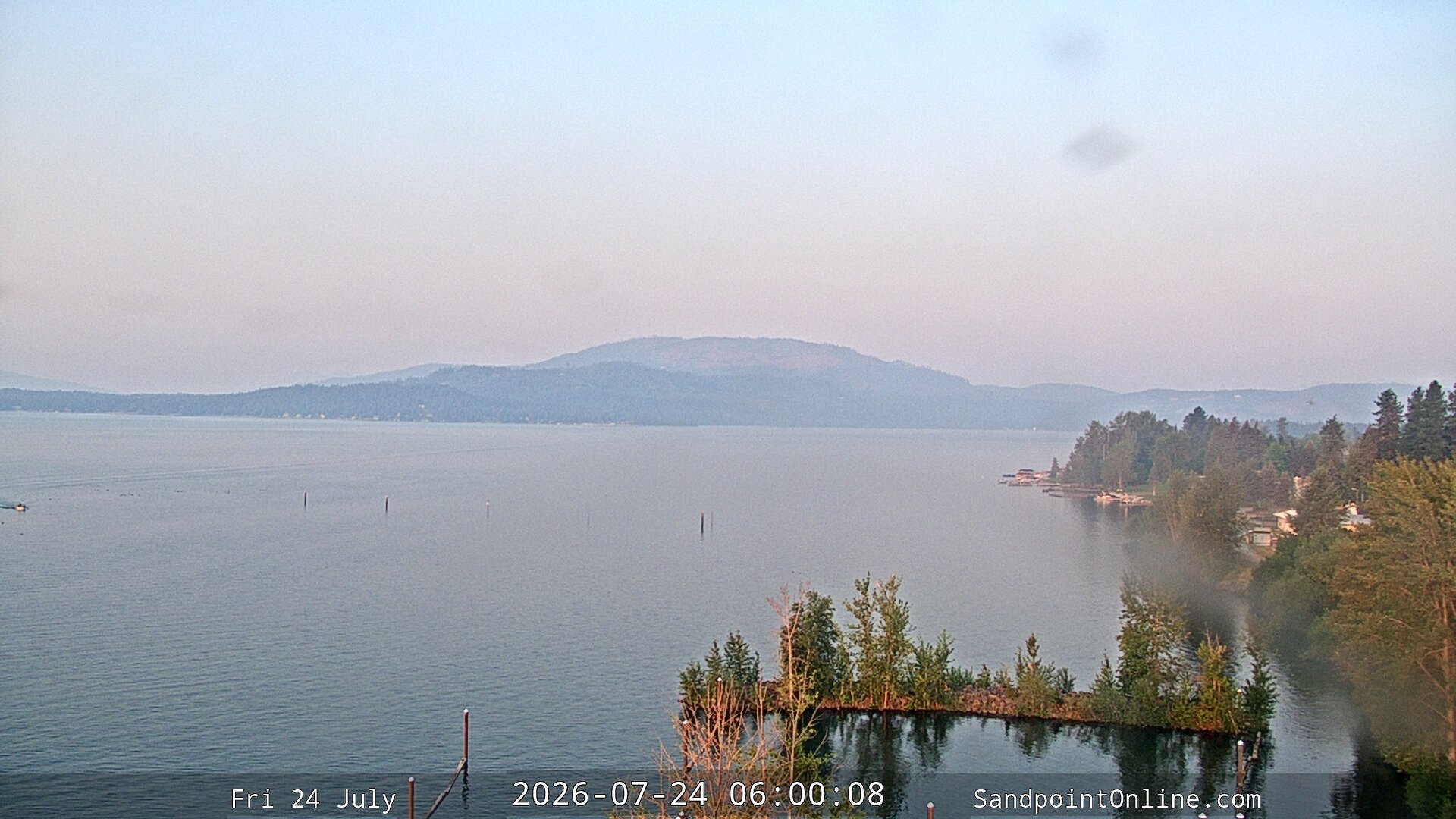 time-lapse frame, Sandpoint Online - Lake Pend Oreille webcam