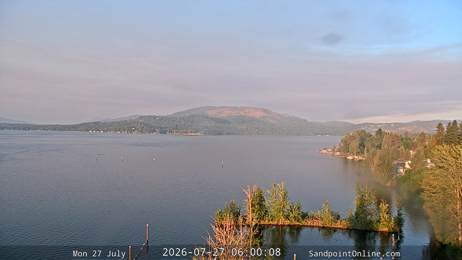 time-lapse frame, Sandpoint Online - Lake Pend Oreille webcam