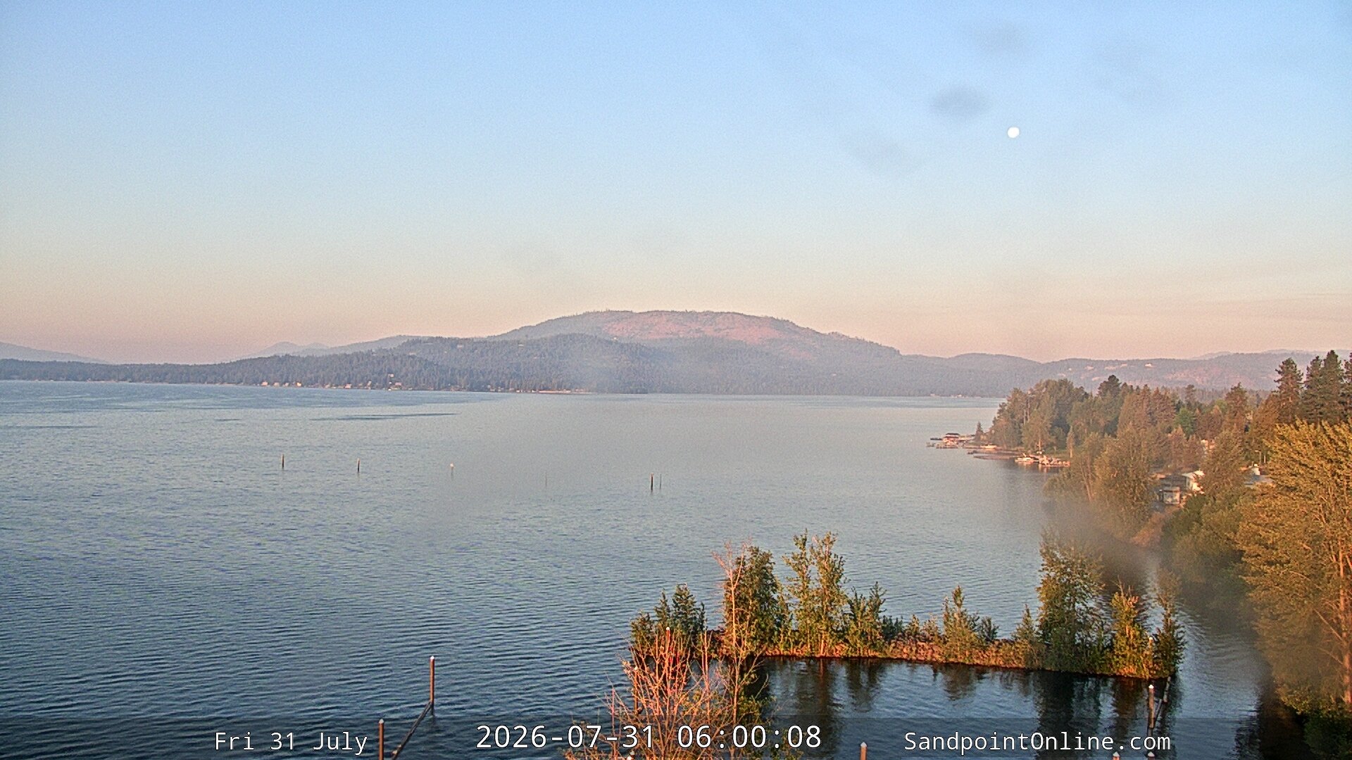 time-lapse frame, Sandpoint Online - Lake Pend Oreille webcam