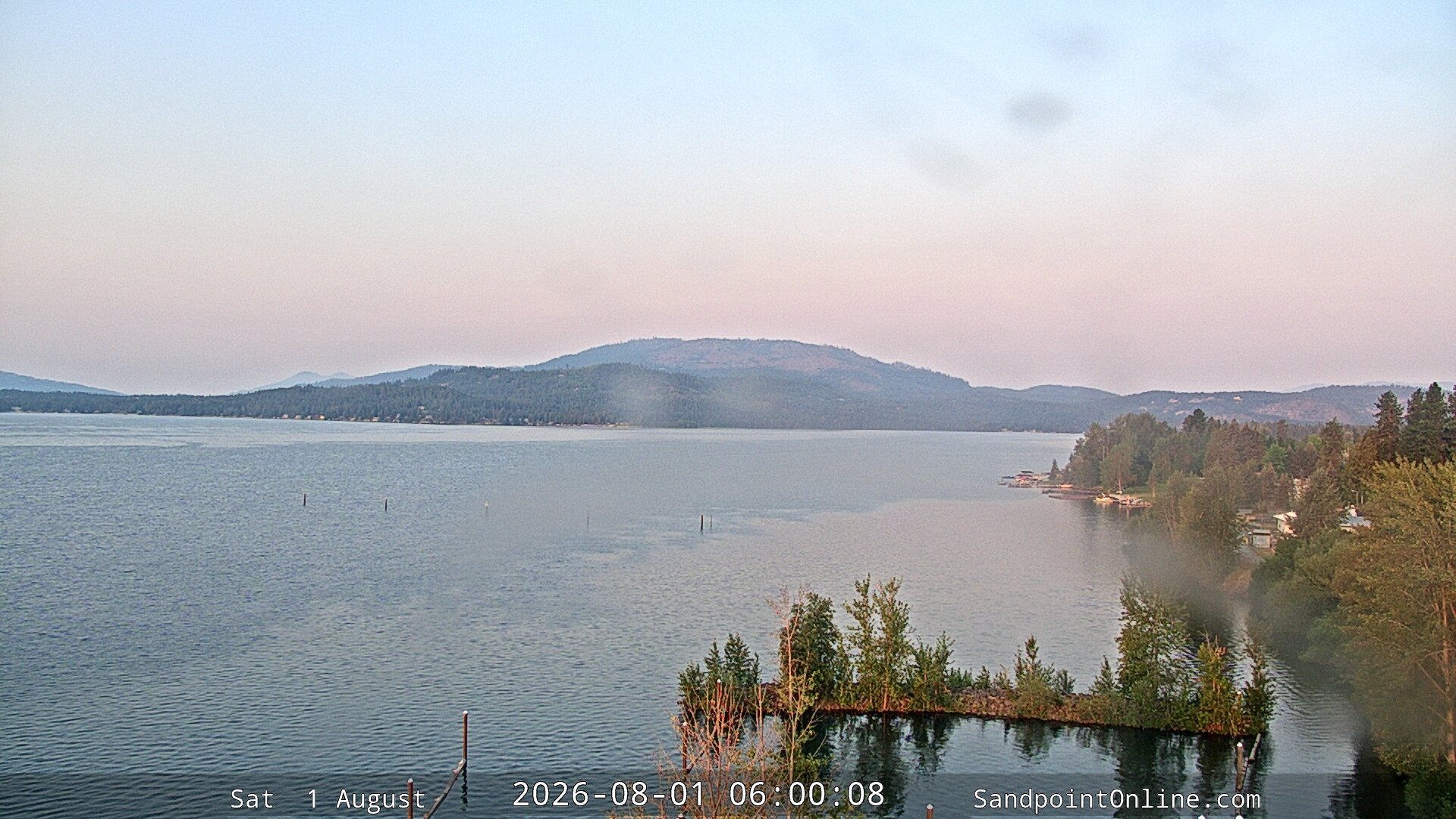 time-lapse frame, Sandpoint Online - Lake Pend Oreille webcam