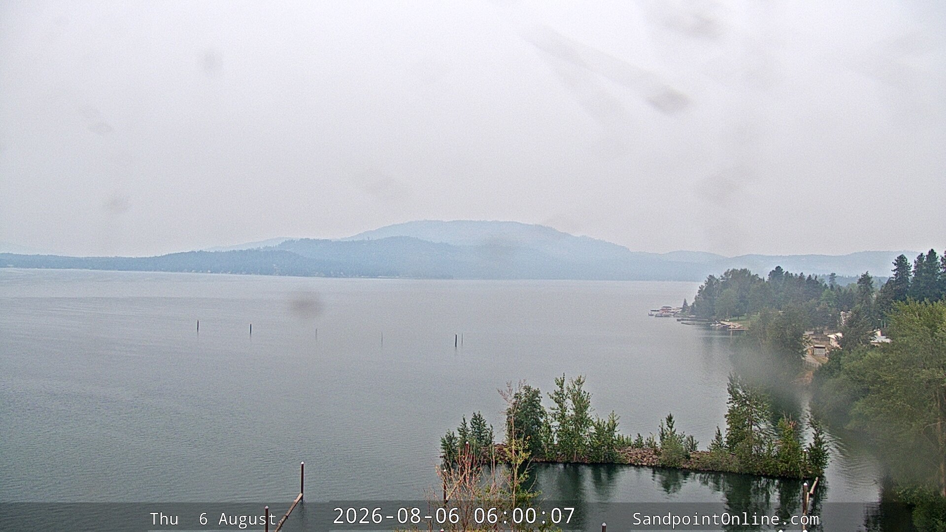 time-lapse frame, Sandpoint Online - Lake Pend Oreille webcam