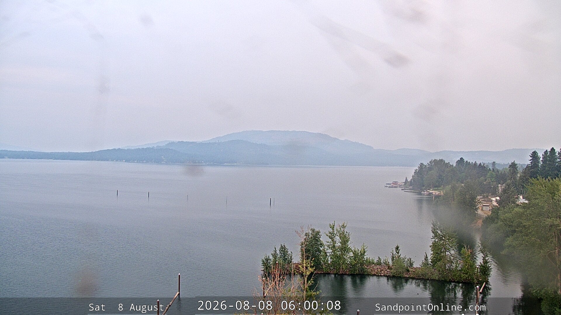 time-lapse frame, Sandpoint Online - Lake Pend Oreille webcam