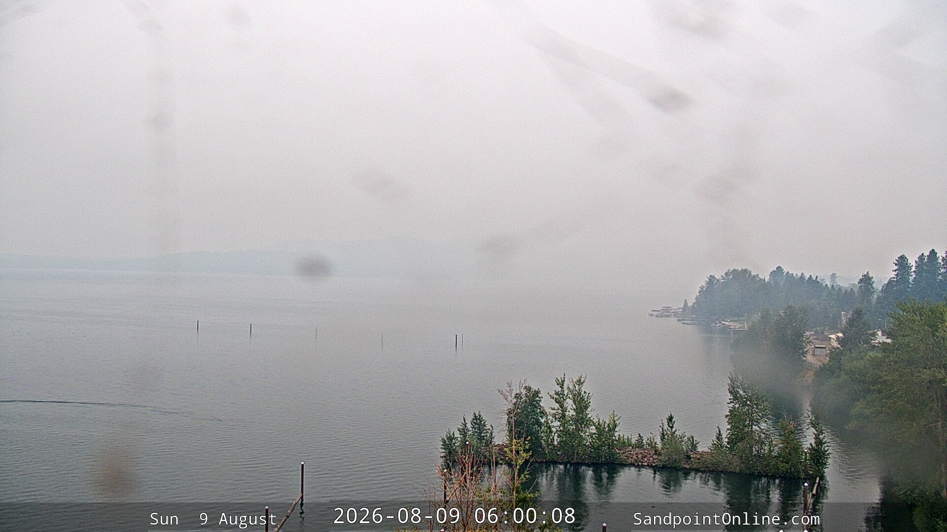 time-lapse frame, Sandpoint Online - Lake Pend Oreille webcam