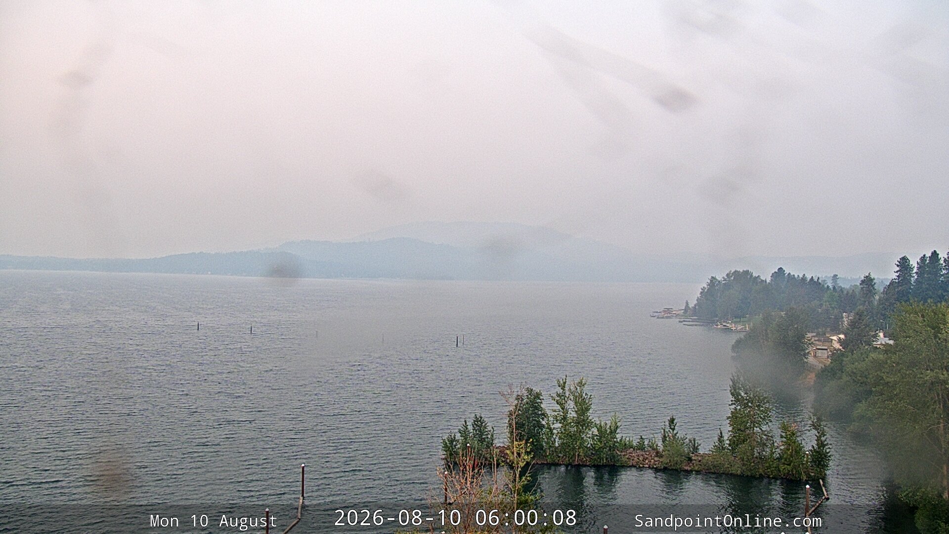 time-lapse frame, Sandpoint Online - Lake Pend Oreille webcam