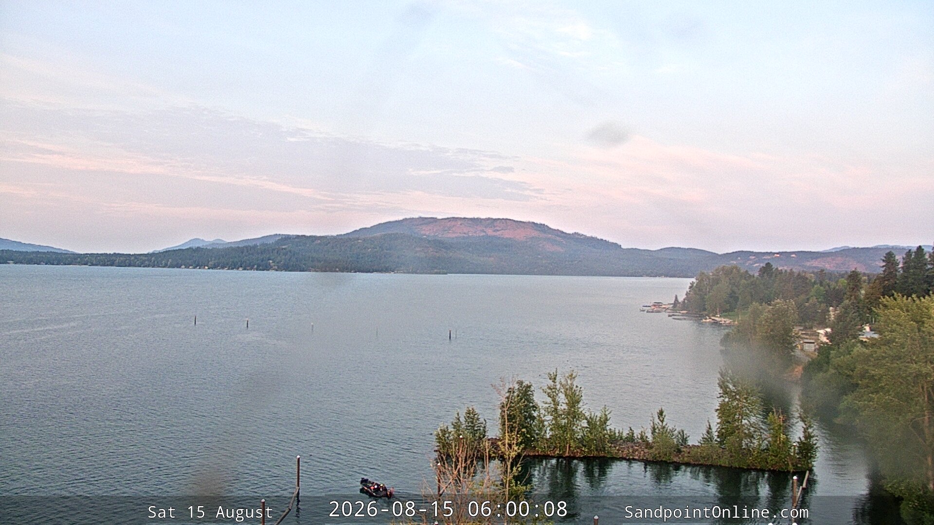 time-lapse frame, Sandpoint Online - Lake Pend Oreille webcam