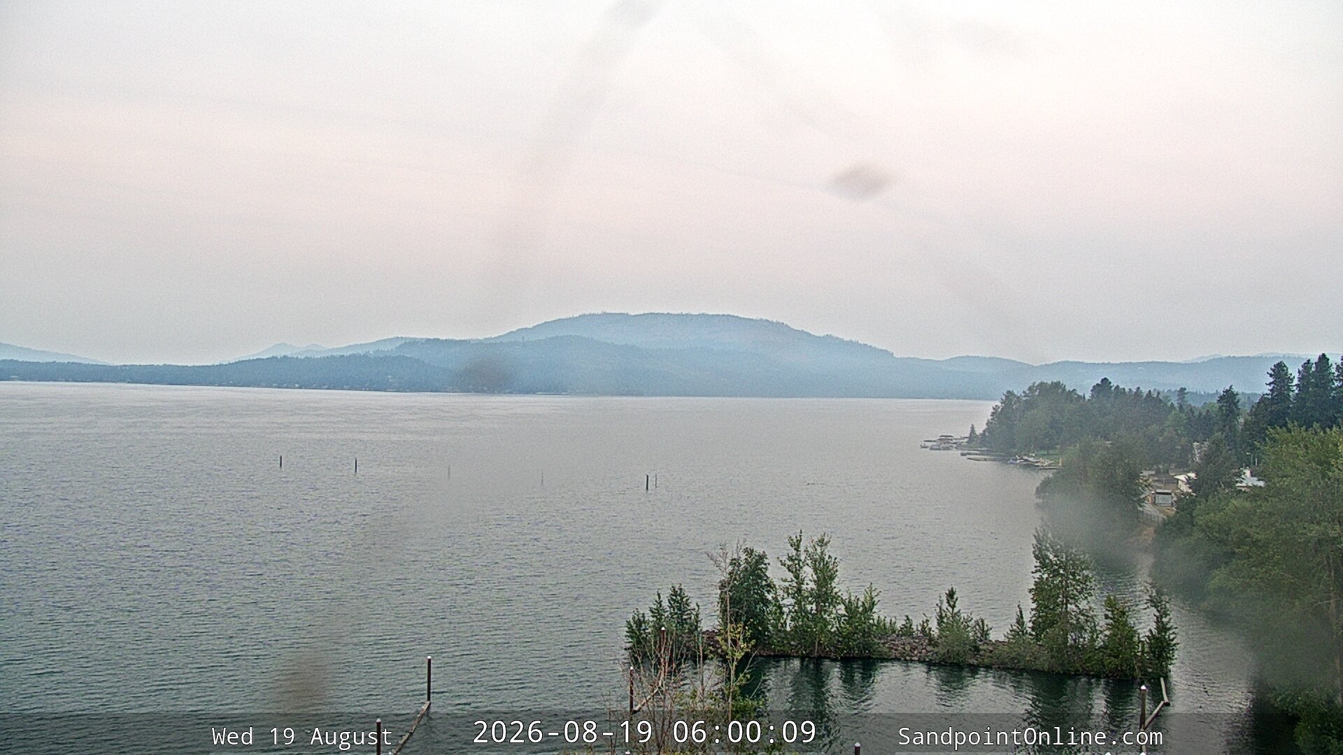 time-lapse frame, Sandpoint Online - Lake Pend Oreille webcam