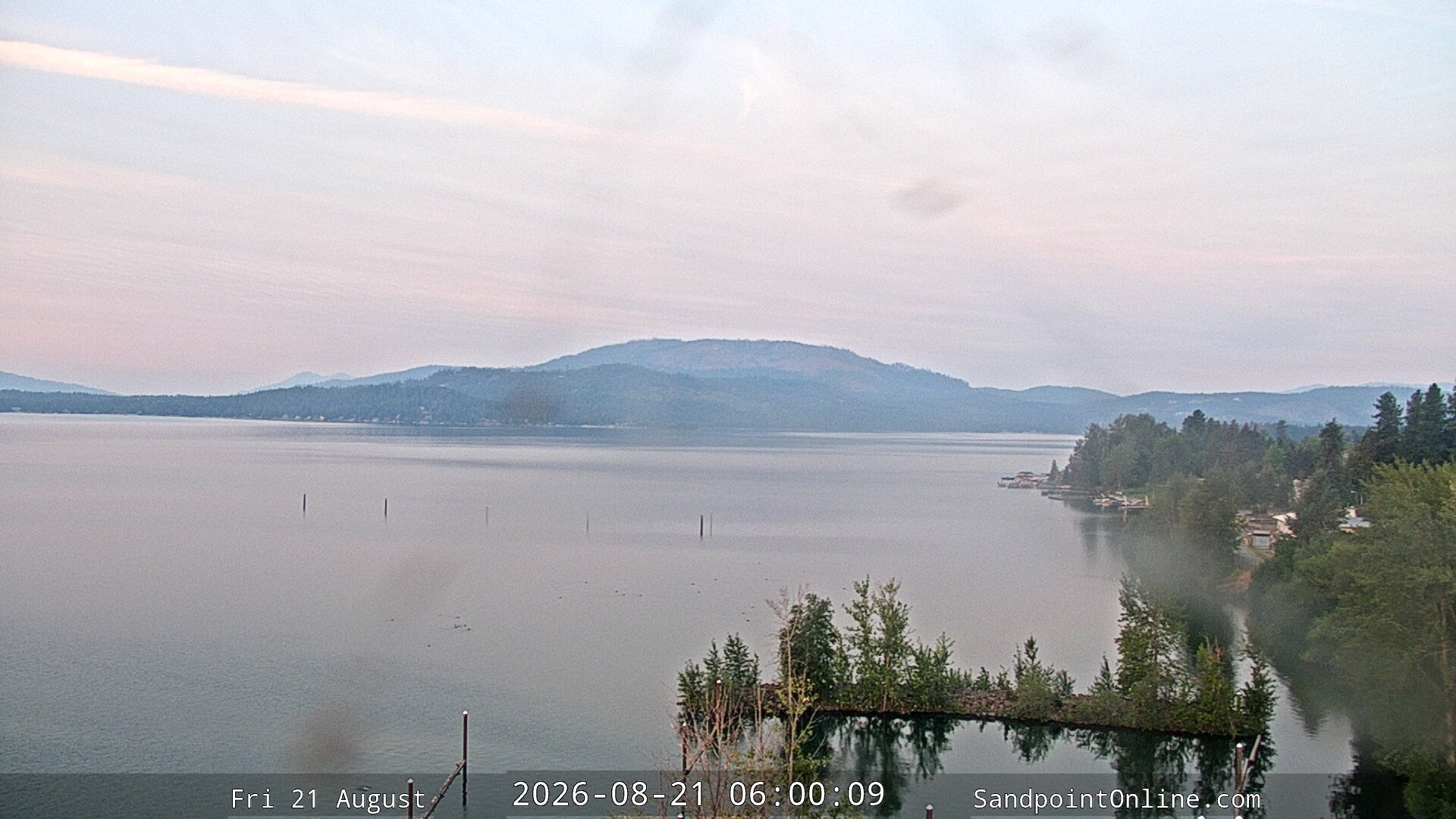 time-lapse frame, Sandpoint Online - Lake Pend Oreille webcam