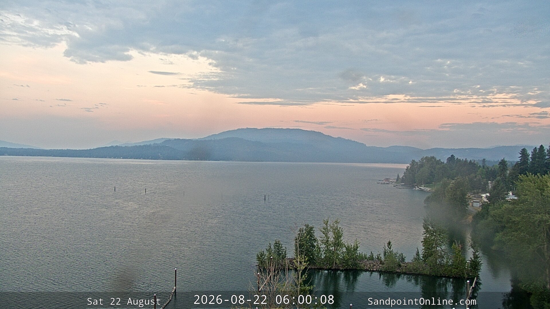 time-lapse frame, Sandpoint Online - Lake Pend Oreille webcam