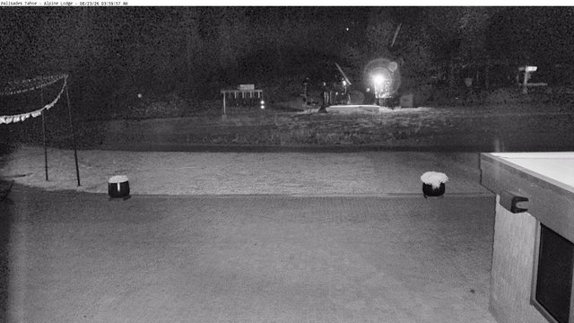 time-lapse frame, Palisades Tahoe Alpine Lodge Base Area webcam